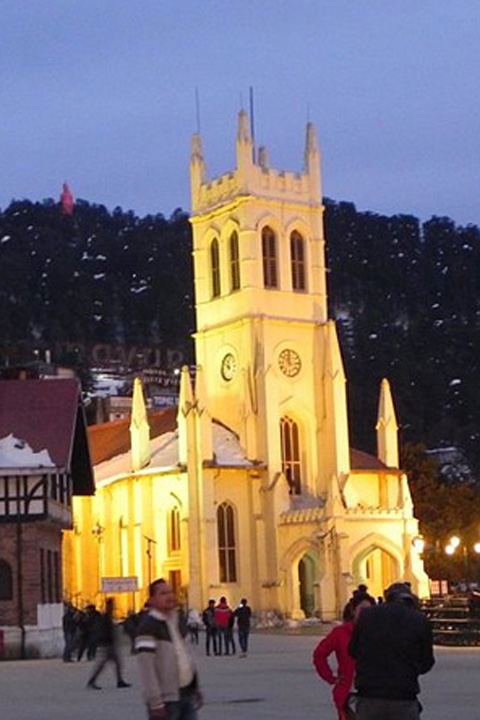 Shimla Manali Tour church at ridge